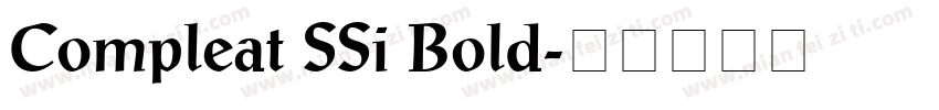 Compleat SSi Bold字体转换